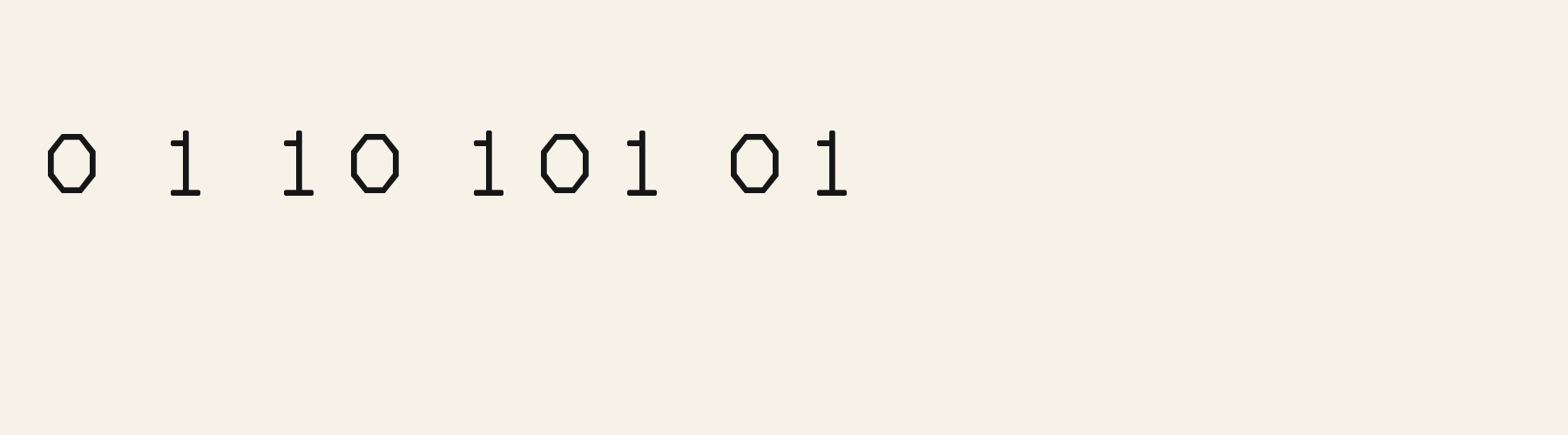 Geo Octagon Counter numbers specimen