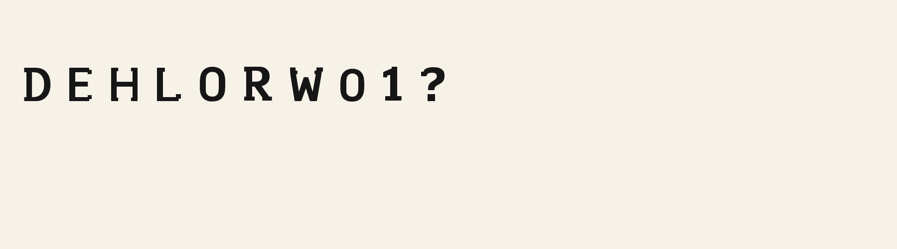Notch Terminal Sans alphabet specimen