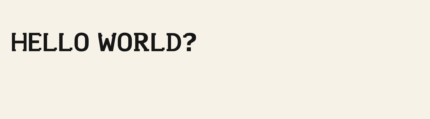 Notch Terminal Sans pangram specimen