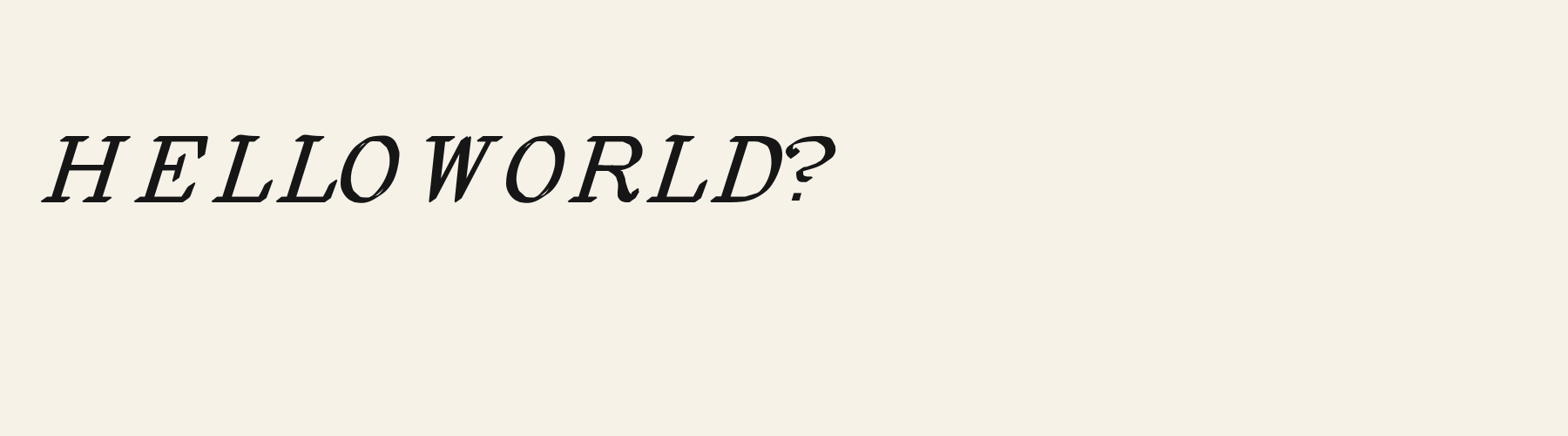 Chronicle Italic Nib pangram specimen