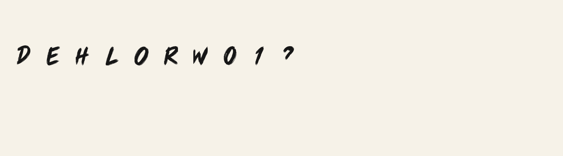 Brush Note Casual alphabet specimen