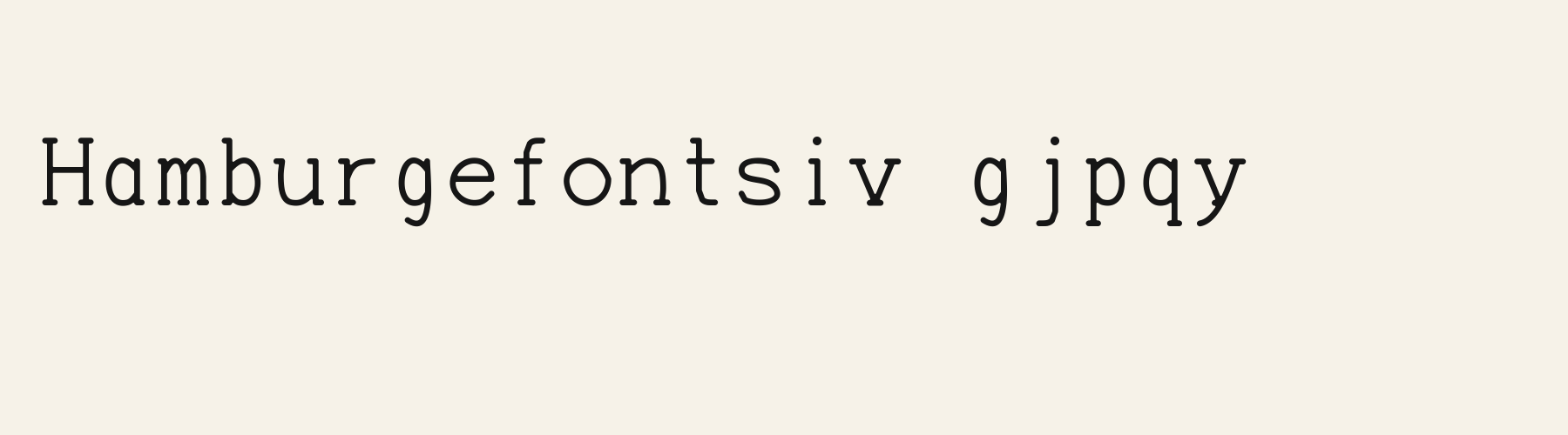 Carbon Typewriter lowercase specimen