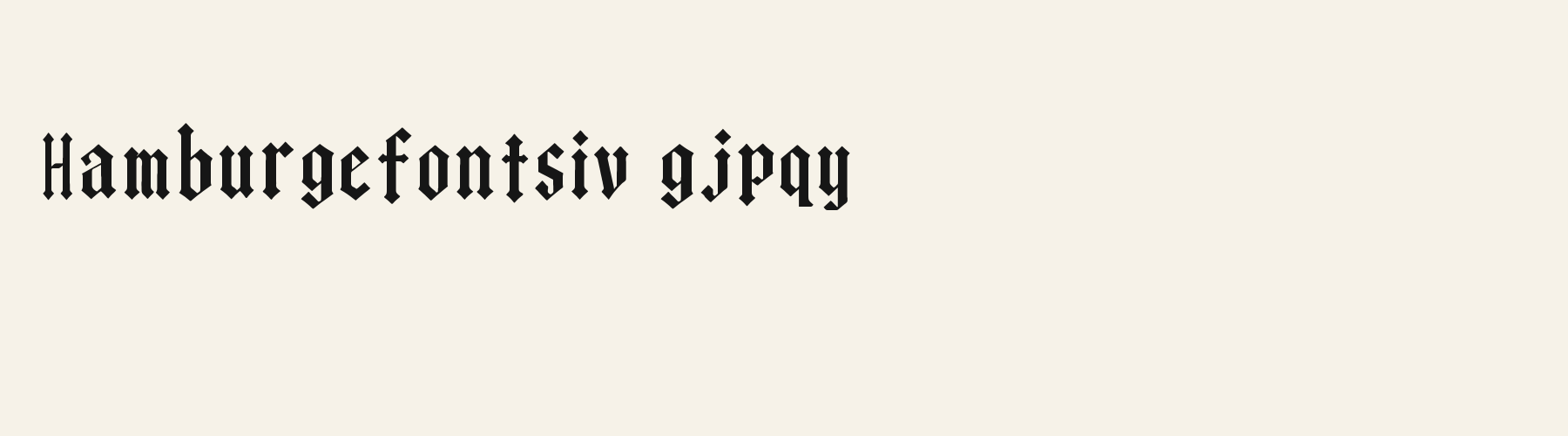 Gothic Blackline lowercase specimen