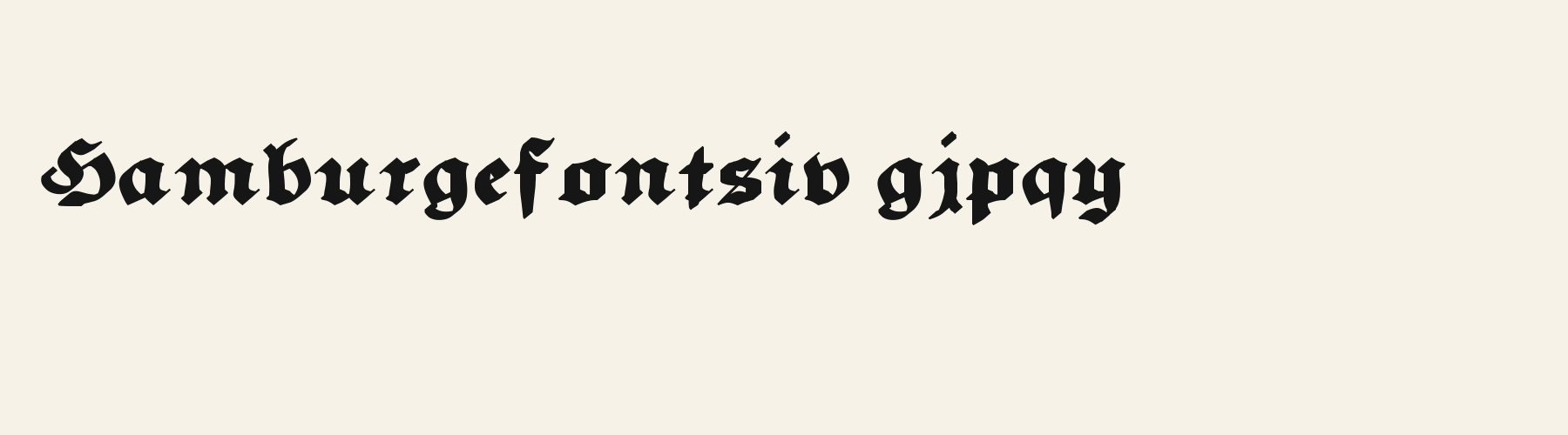 Crest Fraktur lowercase specimen