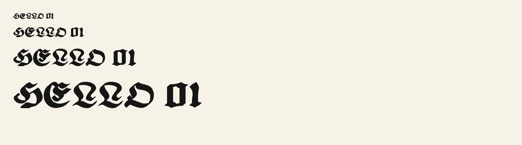 Crest Fraktur sizes specimen