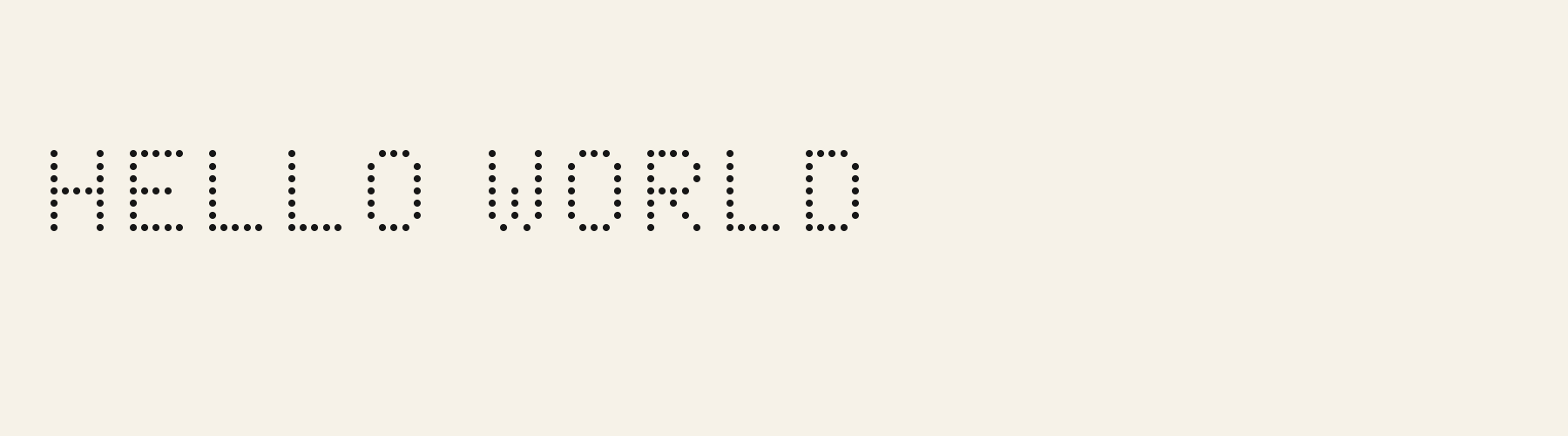 Pixel Dot Matrix Round cover specimen