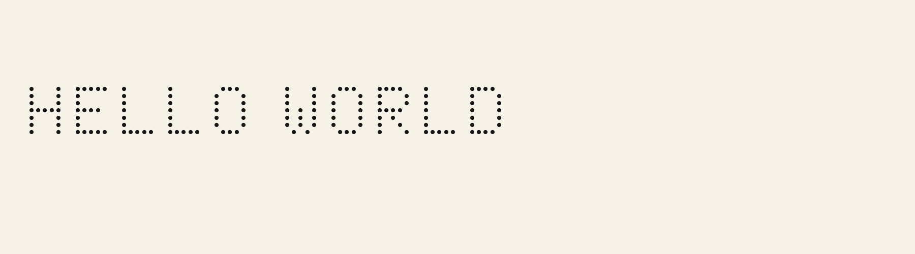 Pixel Dot Matrix Round cover specimen