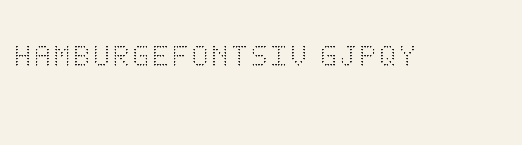 Pixel Dot Matrix Round lowercase specimen