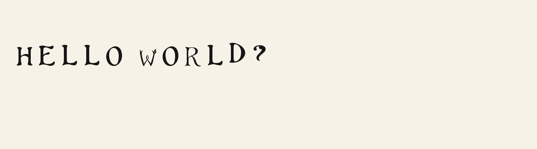 Decorative Art Nouveau pangram specimen