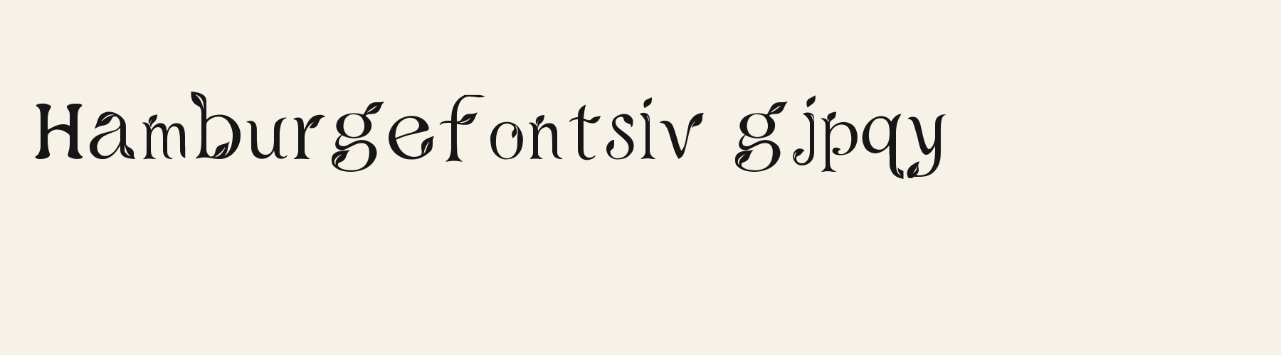 Decorative Art Nouveau lowercase specimen