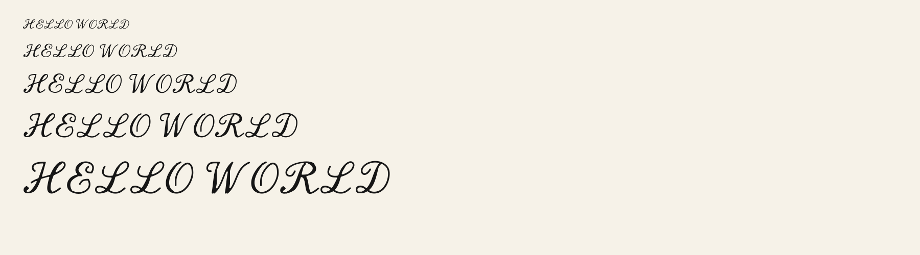 Sweetheart Script waterfall specimen