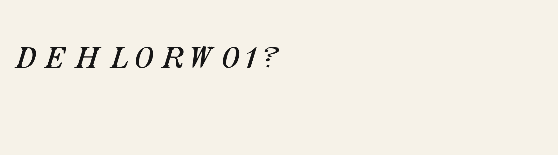 Quest Italic alphabet specimen