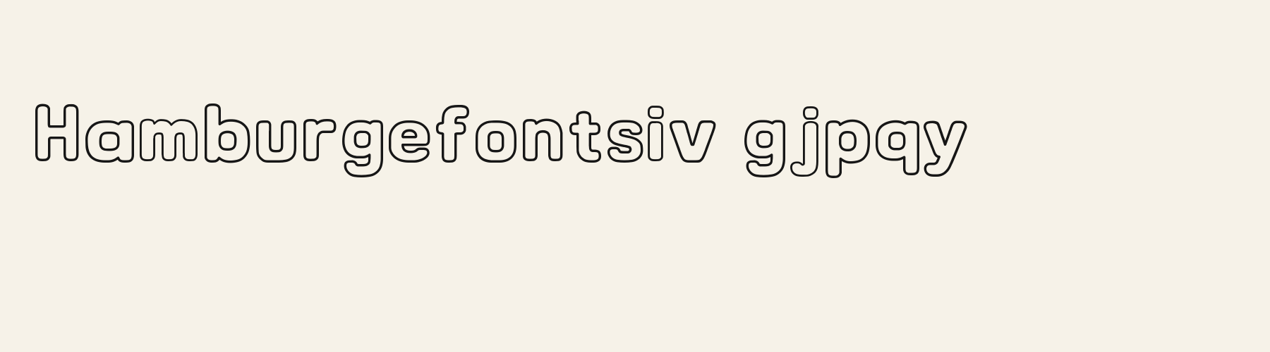 Signage Shopfront Round Outline lowercase specimen