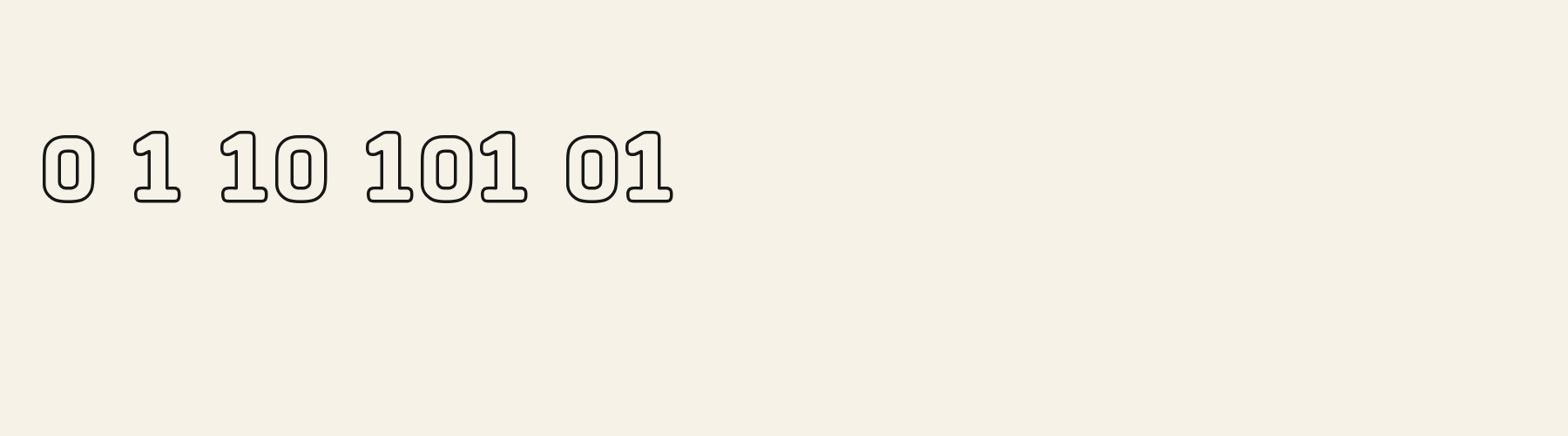 Signage Shopfront Round Outline numbers specimen