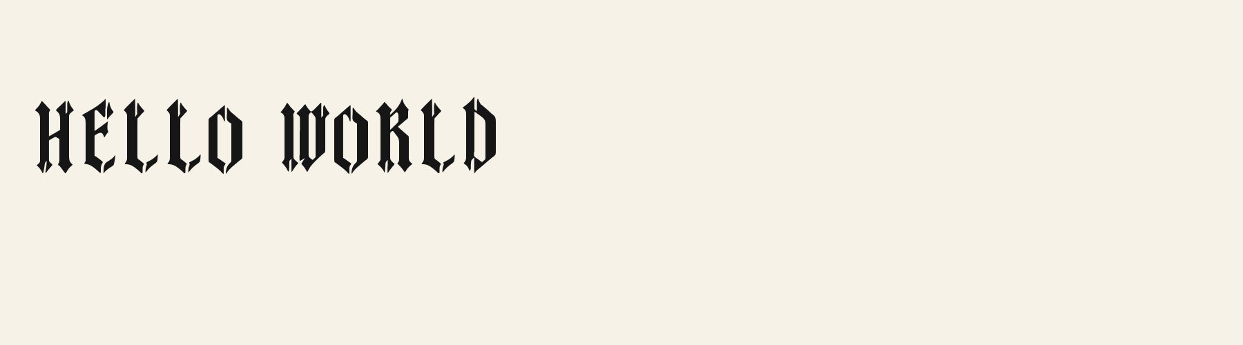 Gothic Fraktur Split cover specimen