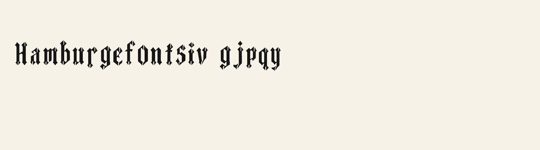 Gothic Fraktur Split lowercase specimen