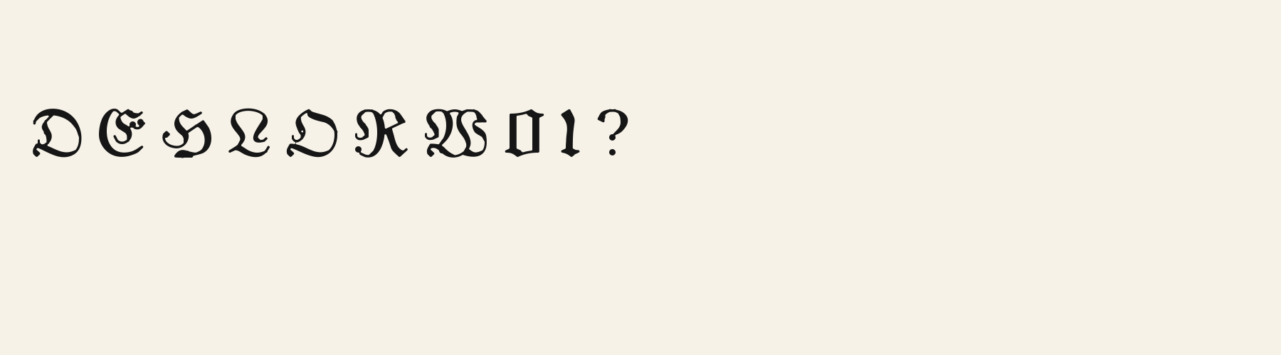 Margrave Fraktur alphabet specimen