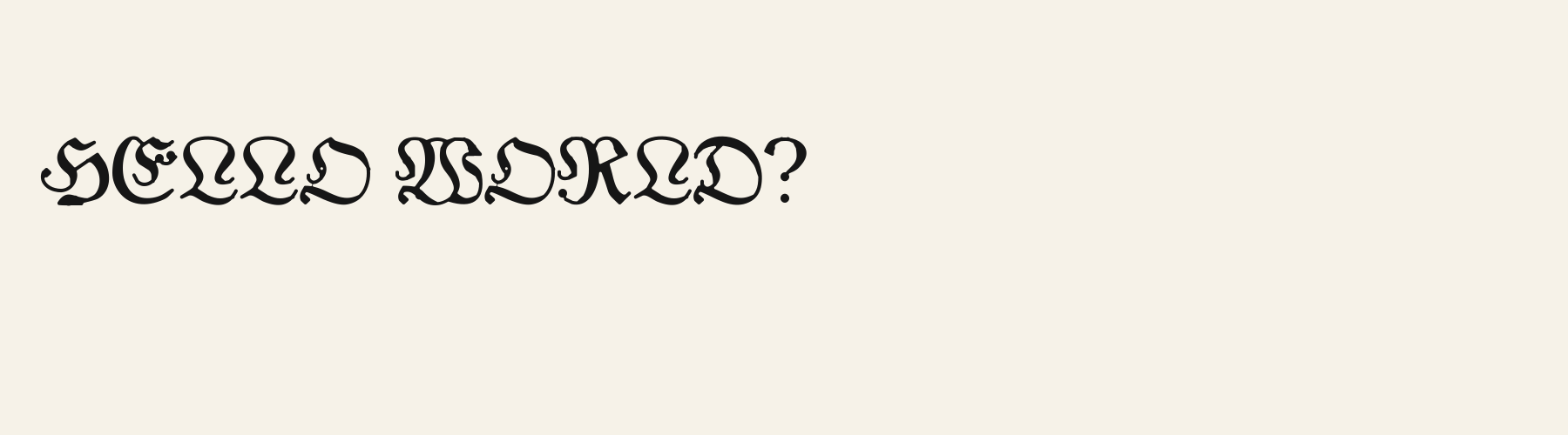 Margrave Fraktur pangram specimen