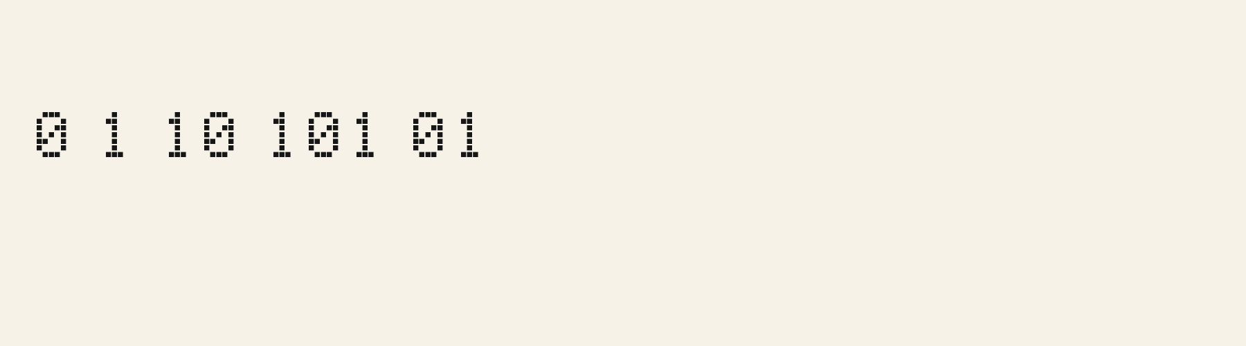 Pixel Console Square numbers specimen