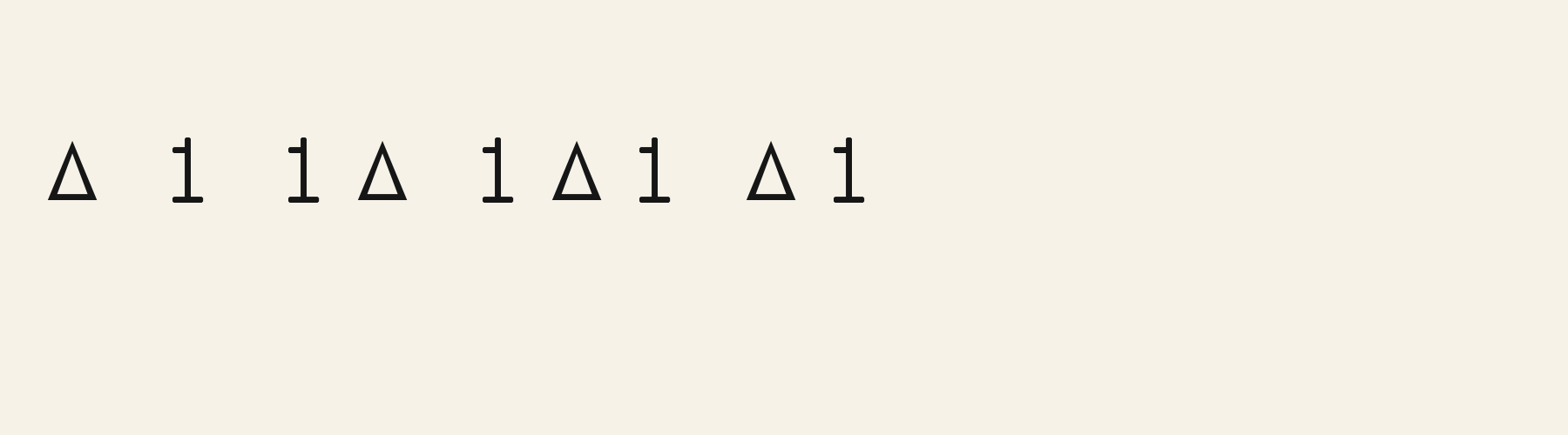 Geo Triangle Aperture numbers specimen