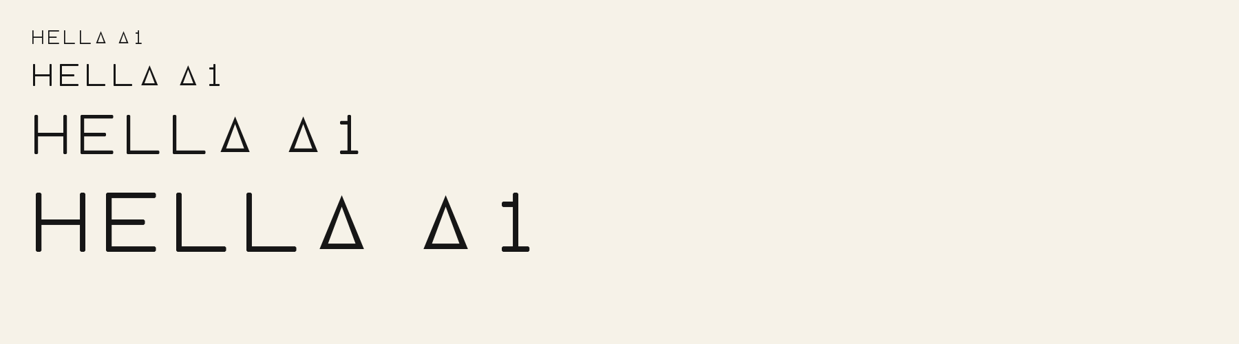 Geo Triangle Aperture sizes specimen