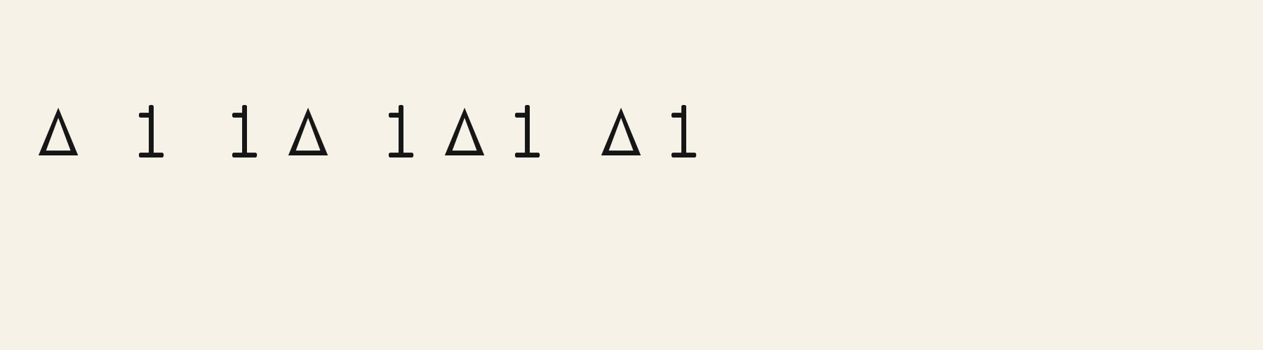 Geo Triangle Aperture numbers specimen