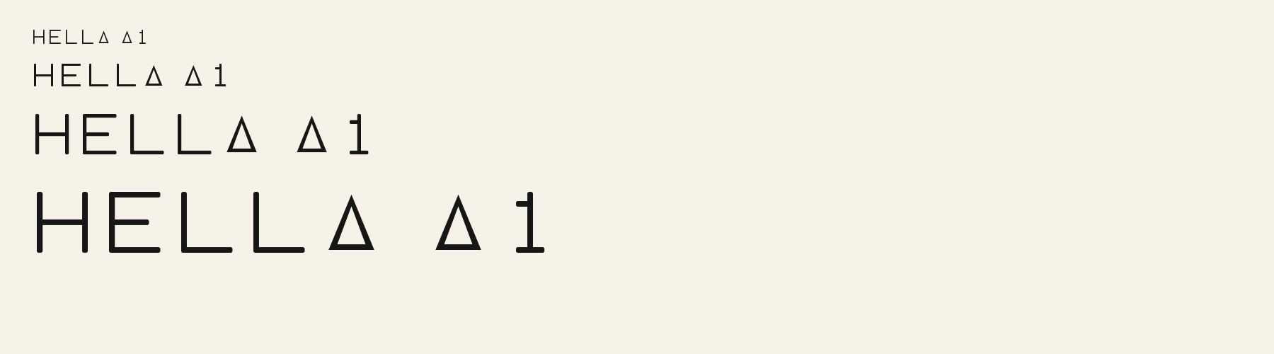 Geo Triangle Aperture sizes specimen