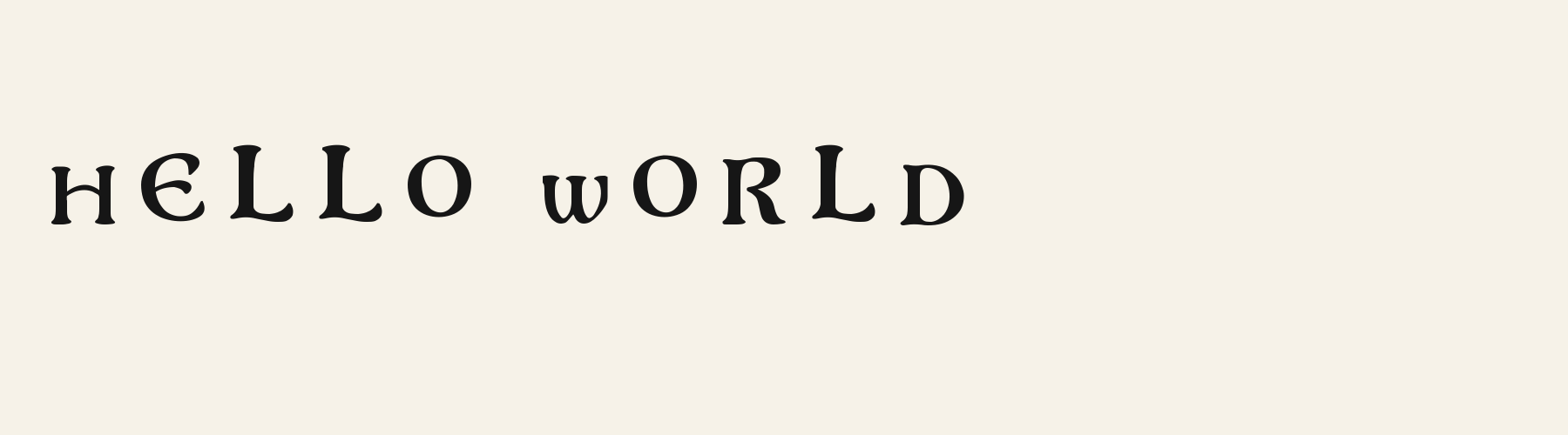 Gothic Uncial Open cover specimen