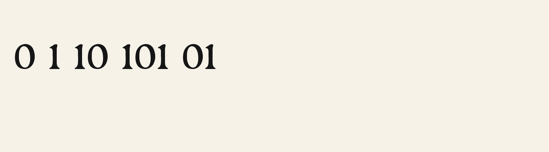 Gothic Uncial Open numbers specimen