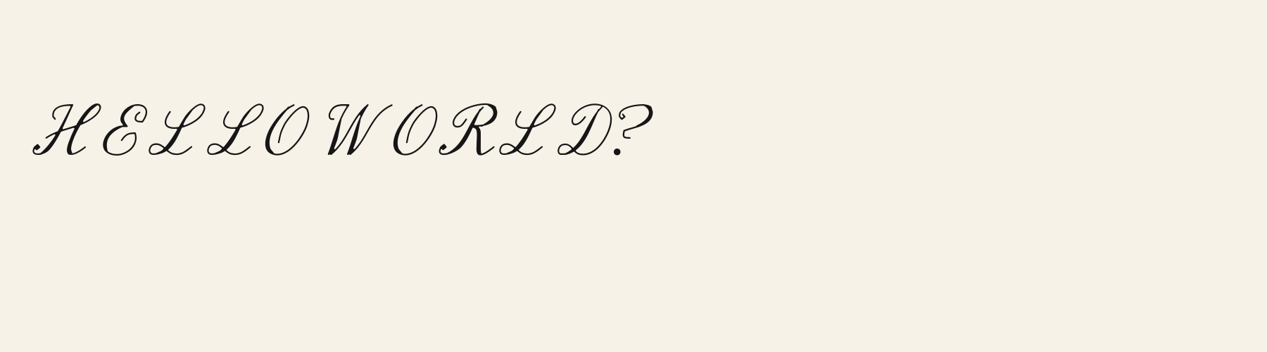 Notary Script pangram specimen