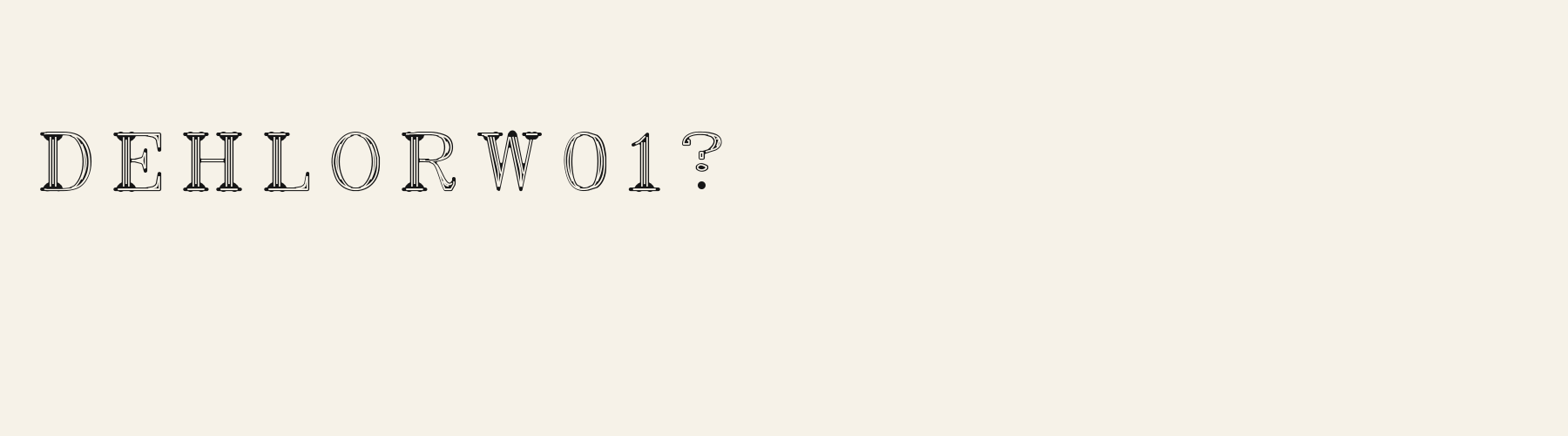 Regal Inline alphabet specimen
