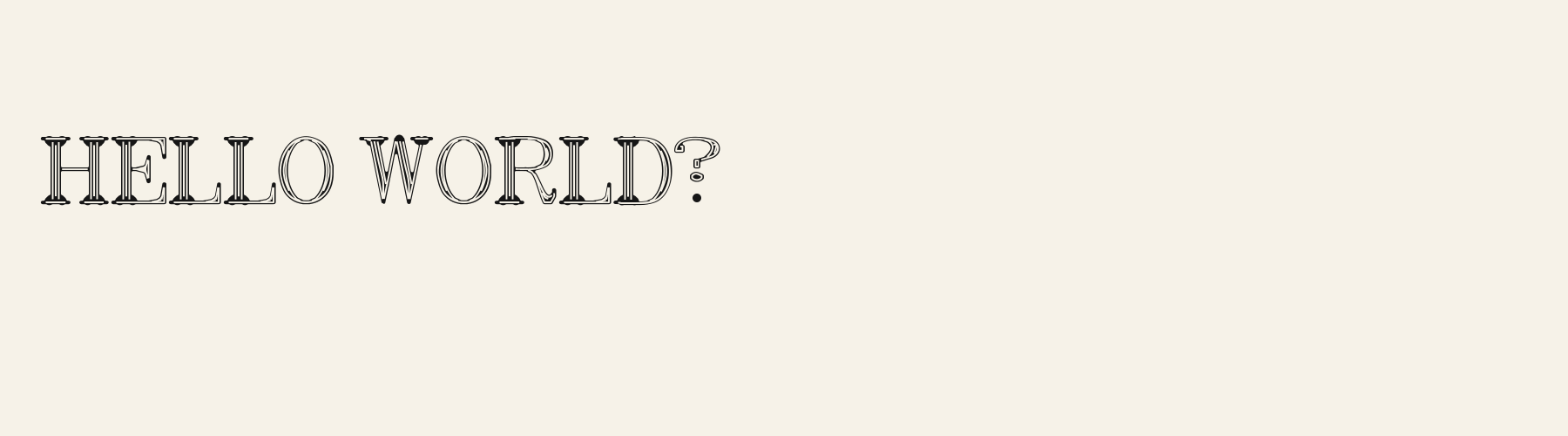 Regal Inline pangram specimen