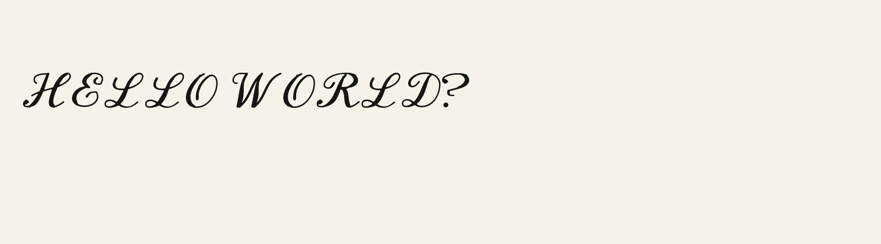 Bouquet Script pangram specimen