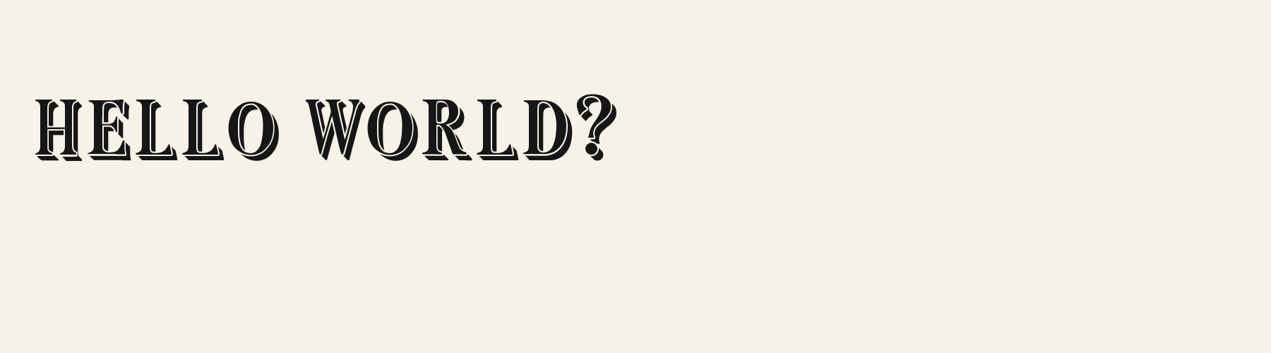 Deco Fan Serif 3d pangram specimen