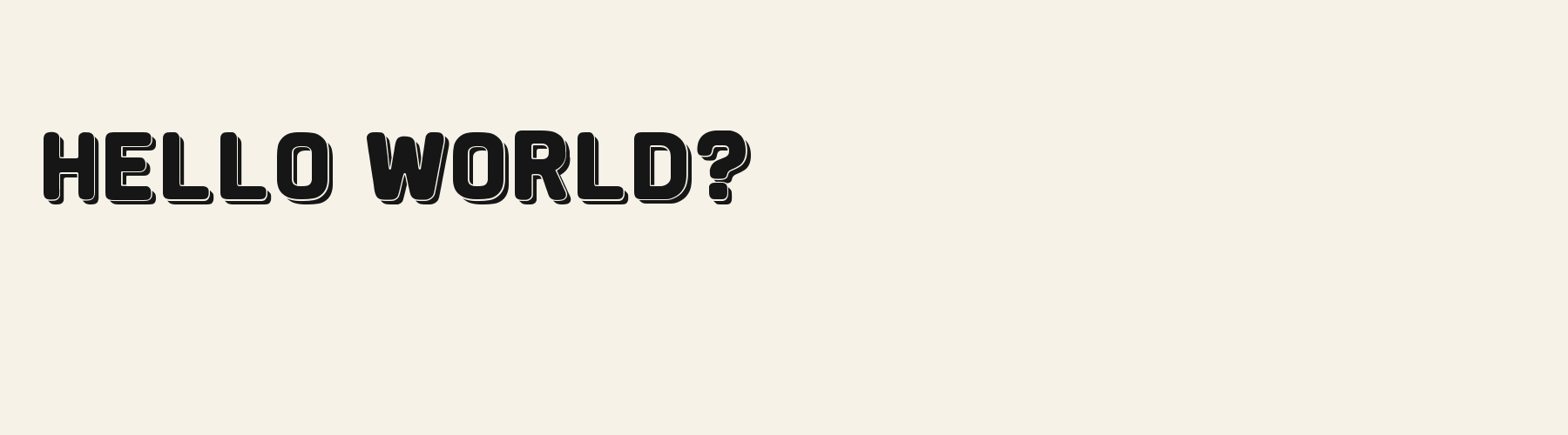 Signage Shopfront Extrude 3d pangram specimen
