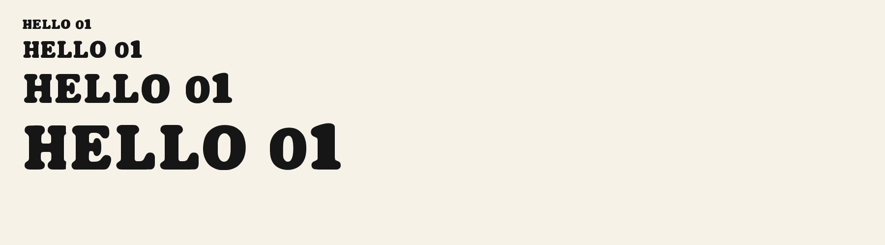 Bubble Puffy Serif sizes specimen