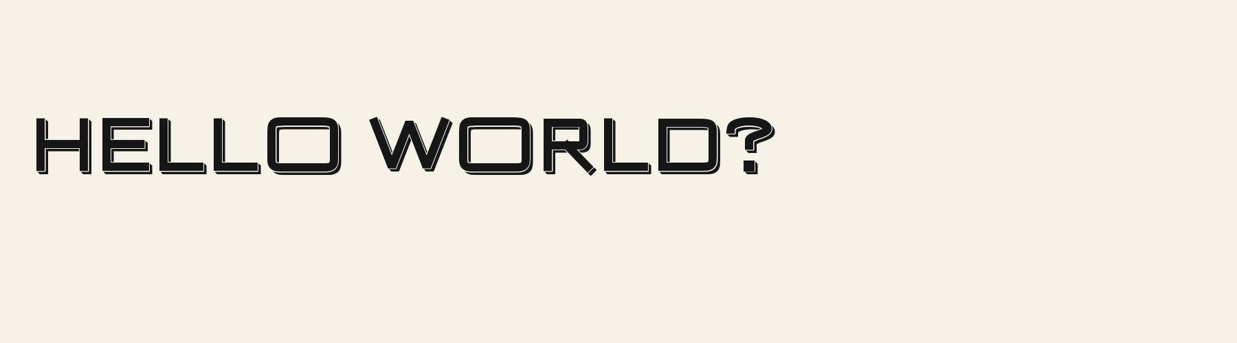 Hyper 3D pangram specimen