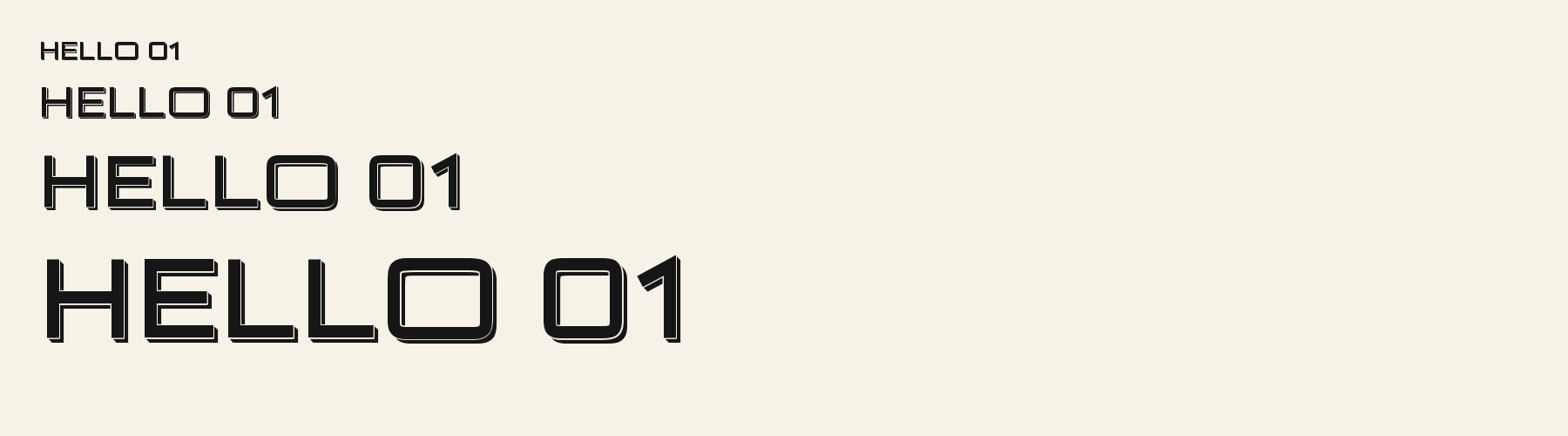 Hyper 3D sizes specimen