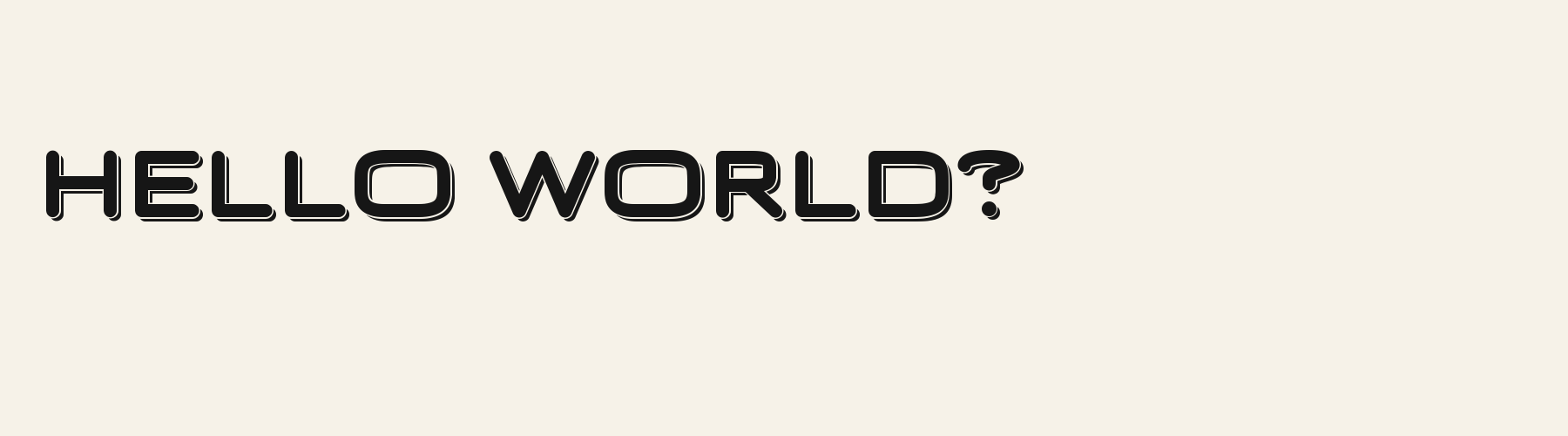 Sunset Shadow pangram specimen