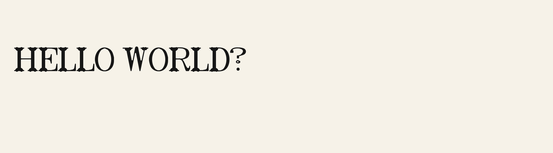 Treatise Roman pangram specimen