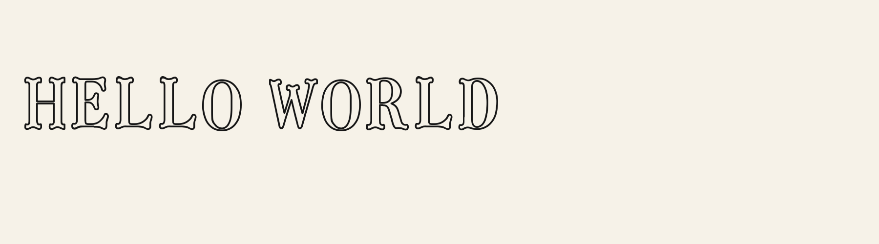 Valentine Bow Serif Outline cover specimen