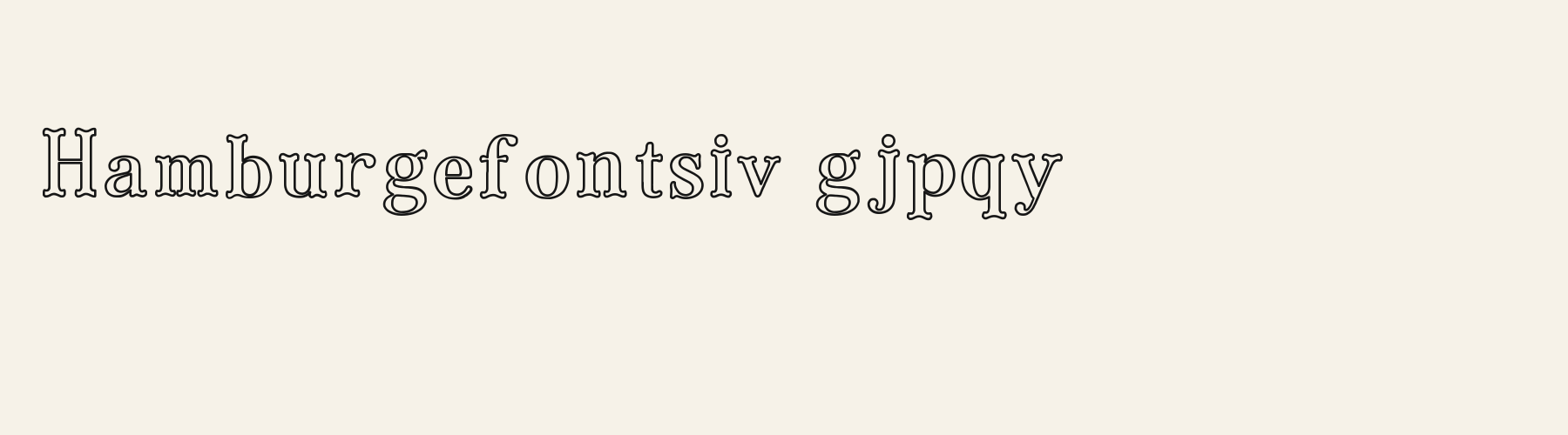 Valentine Bow Serif Outline lowercase specimen