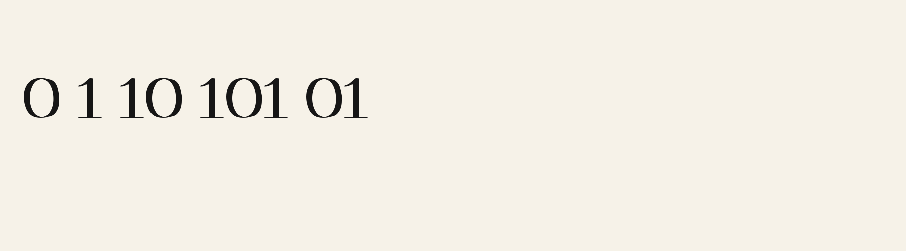 Atelier Wide numbers specimen