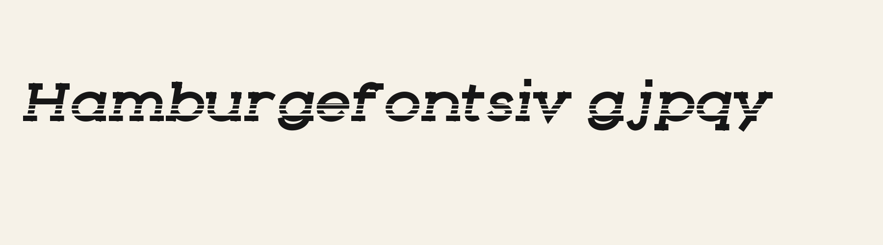 Racer Slab lowercase specimen