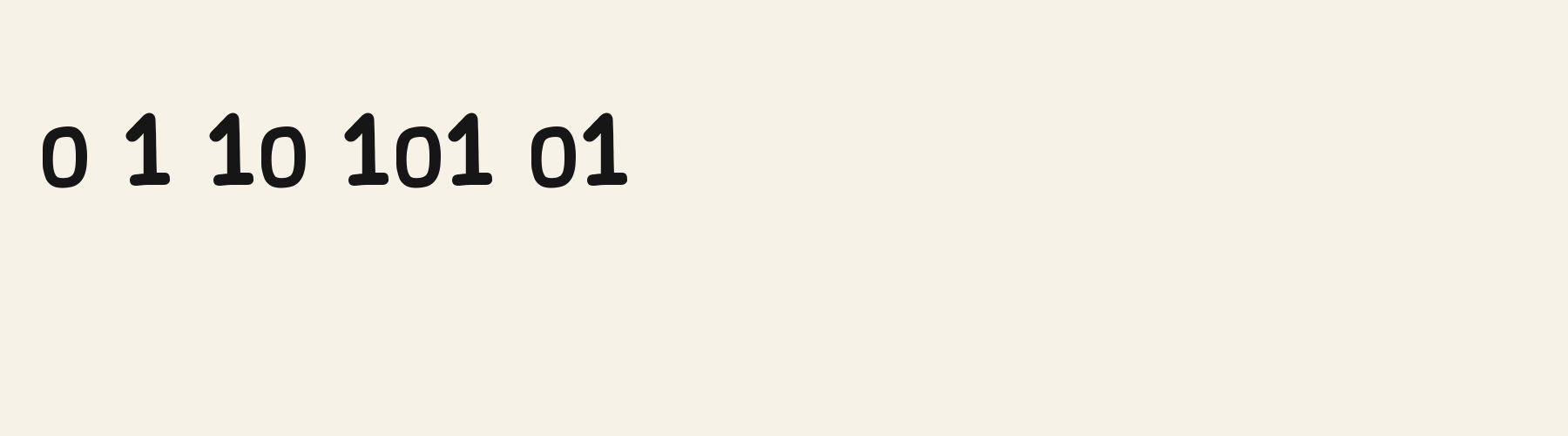 Kids Square Print numbers specimen