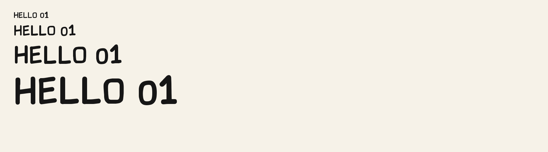 Kids Square Print sizes specimen