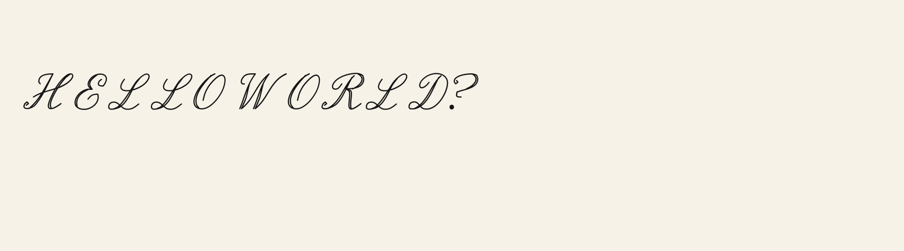 Executive Sign pangram specimen