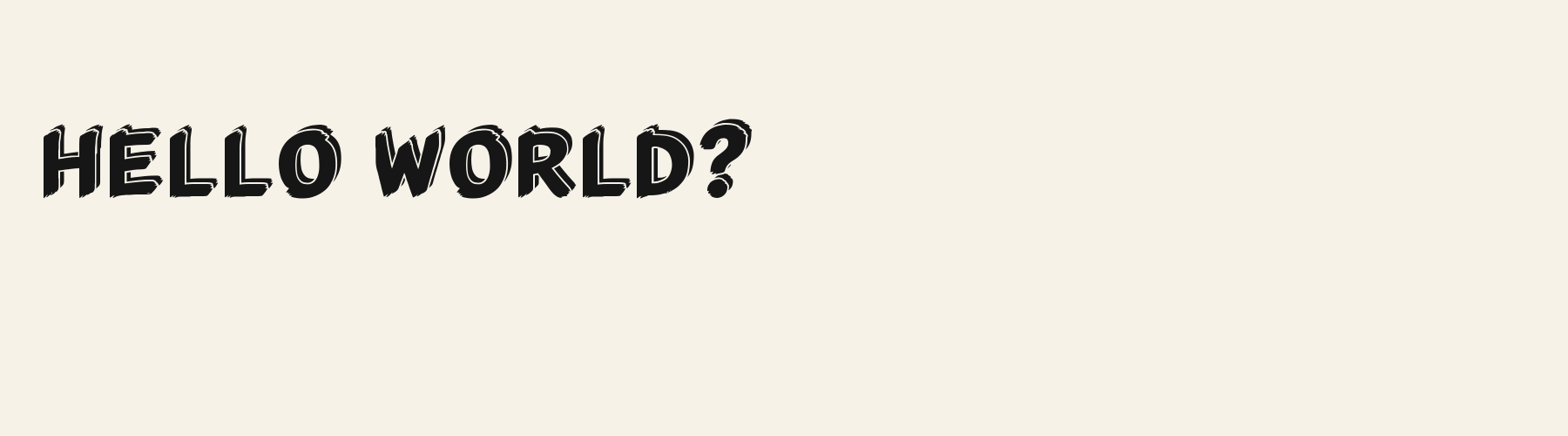 Brush Bristle Wedge 3D pangram specimen