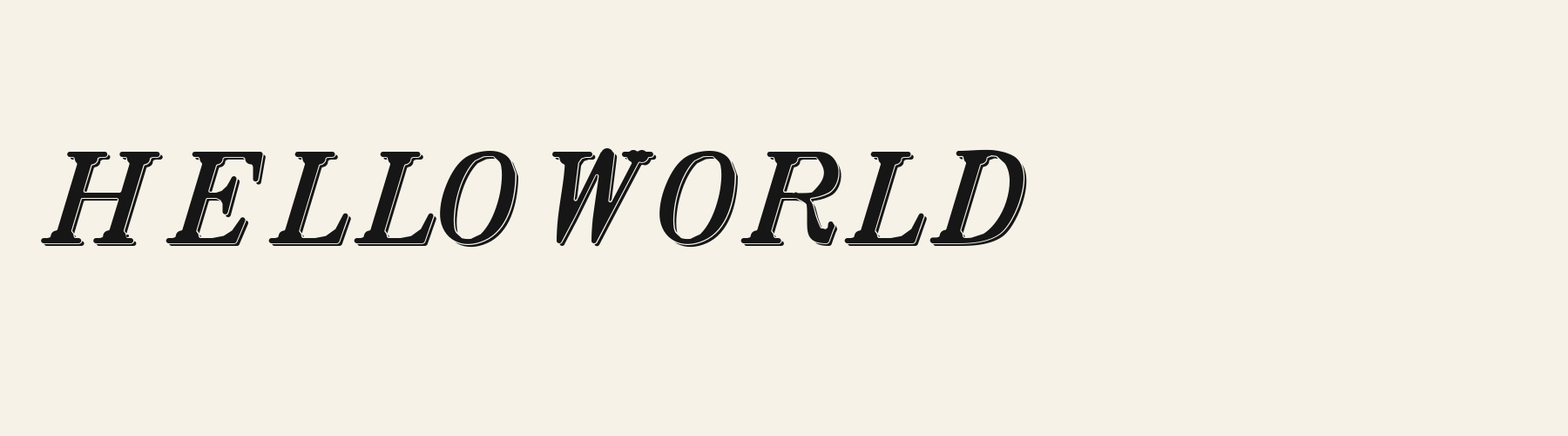 Parlour Italic Shadow cover specimen