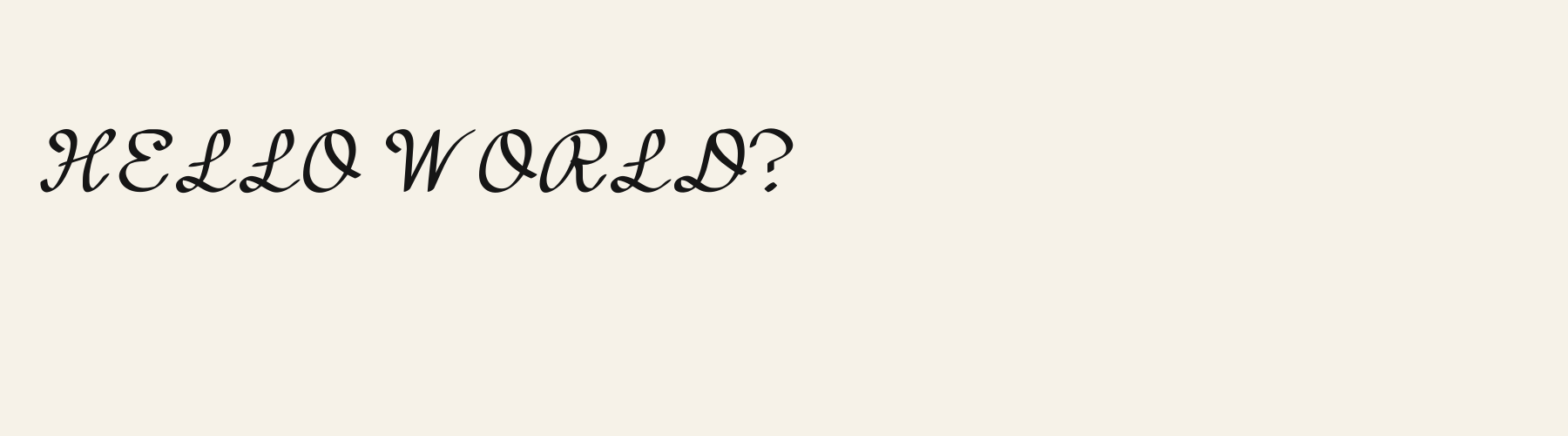 Ribbon Nib Script pangram specimen